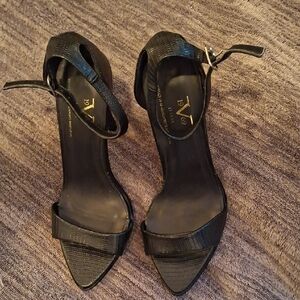 Versace 19V69 Black Textured Heels